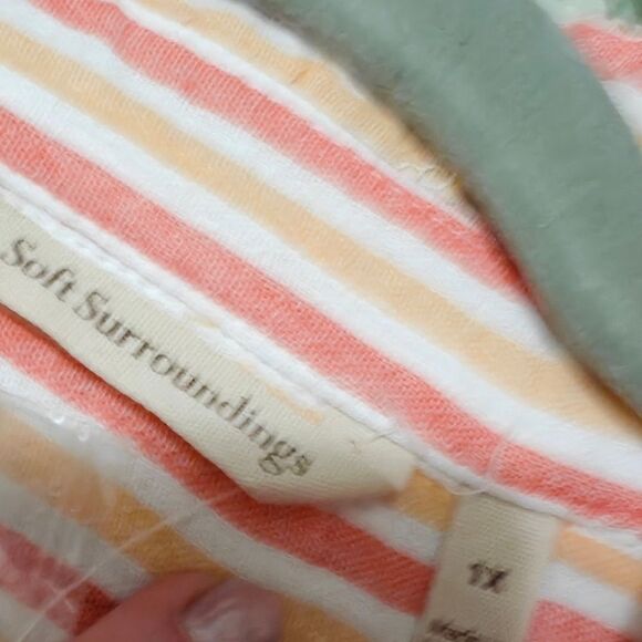 NWT SOFT SURROUNDINGS ESCAMBIA GAUZE TUNIC SHIRT SIZE 1X - Picture 7 of 8